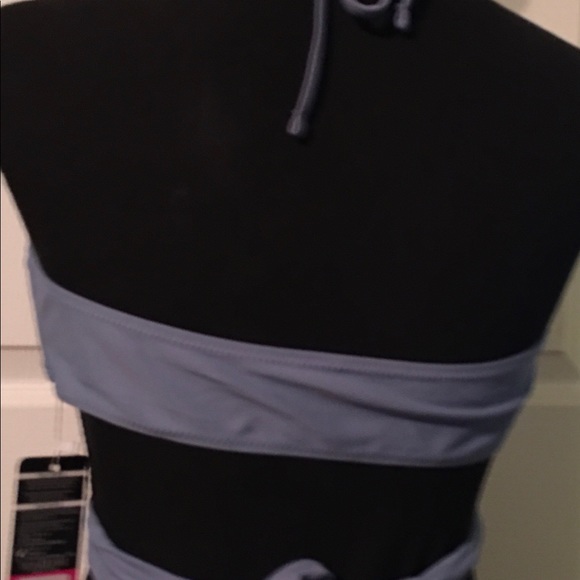 Slate Blue Swimsuit TOP Med Shekini Bathing Beach! - Picture 4 of 6